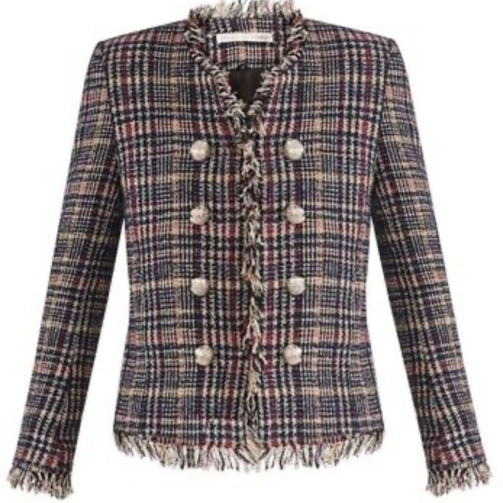 Veronica Beard Metallic Navy Tweed Jerry Jacket NWOT - Picture 2 of 11